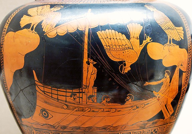 Vase: Odysseus and the Sirens