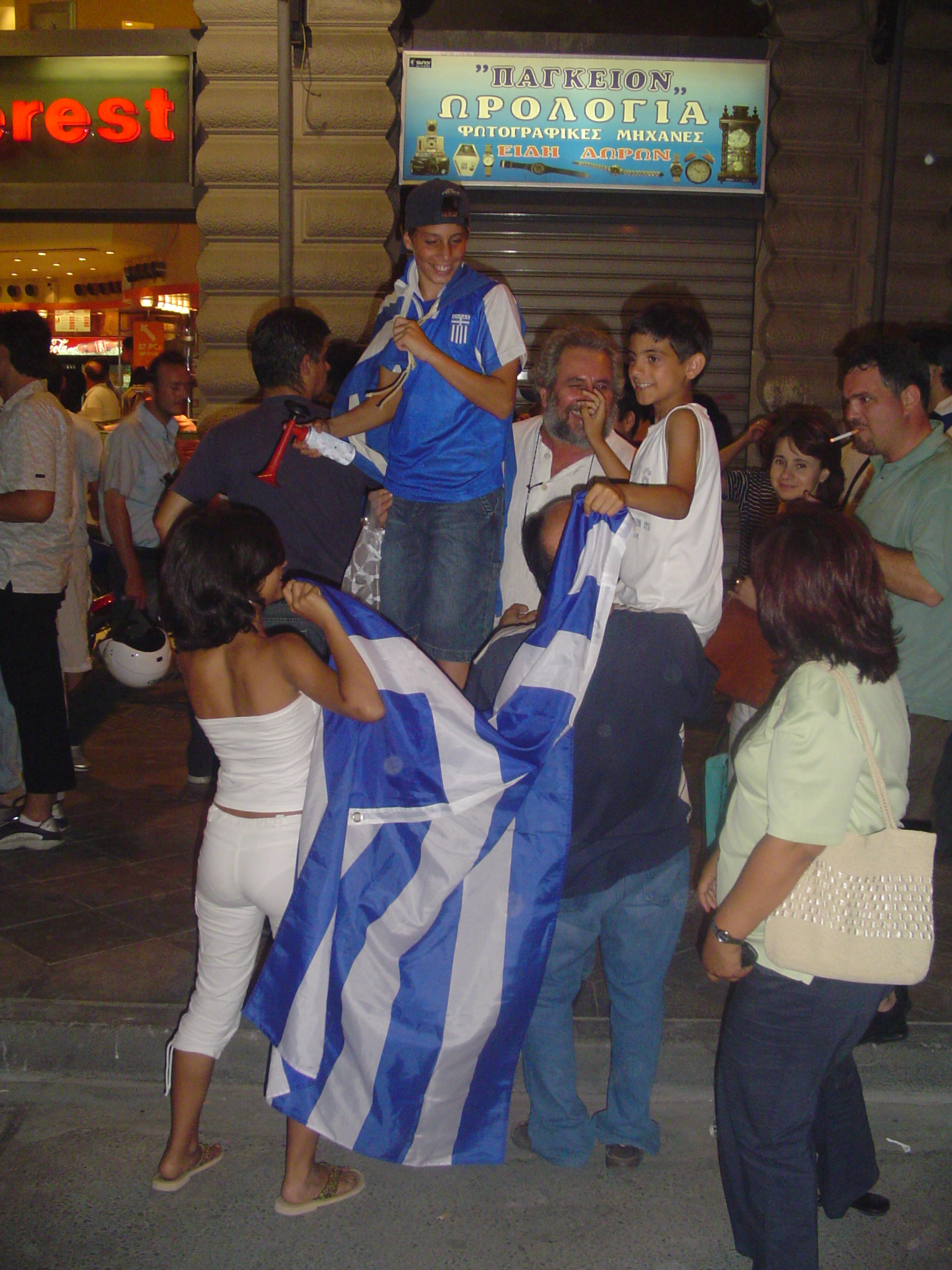 Greece 2004celebrations for gold in European Champinship
