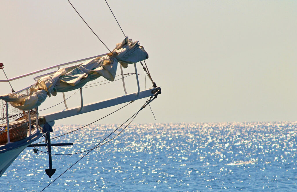 ship ready to sail Aegean Sea, Greece/Grekland