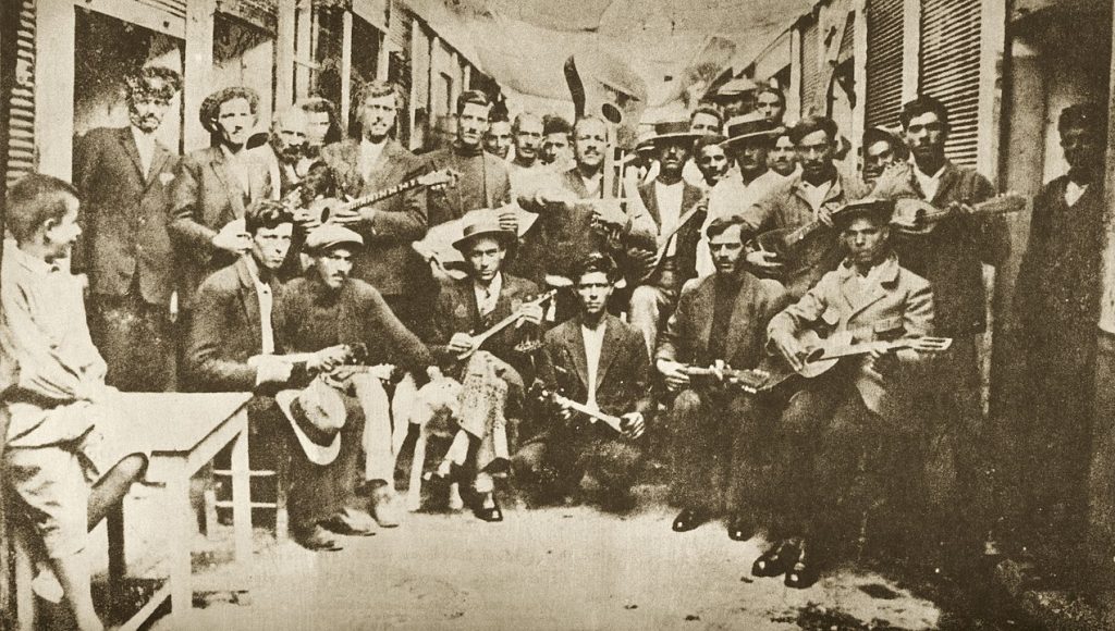 Rebetiko-kompani i Pireus på 1920-talet