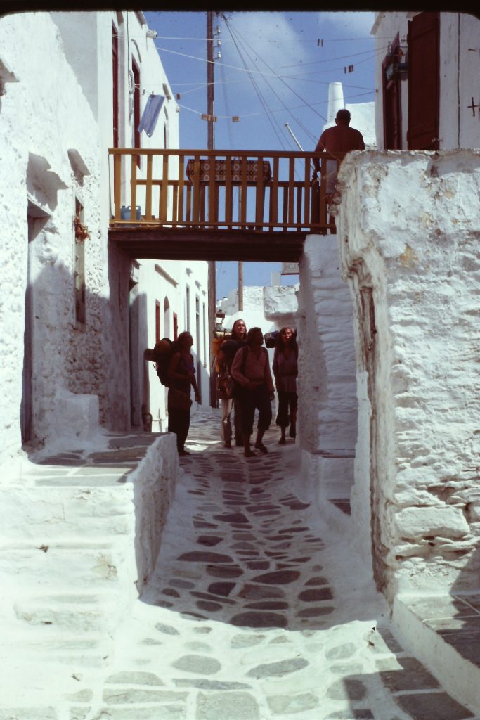 the whitewashed alleys of the village