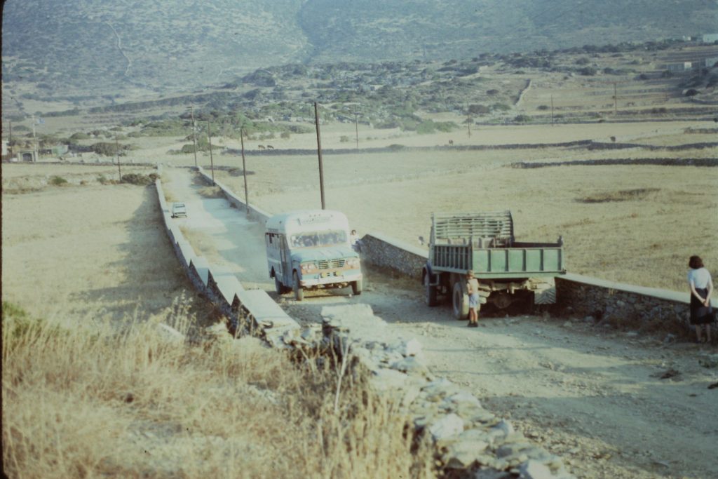 The old bus on the way to Kato Meria, Amorgos