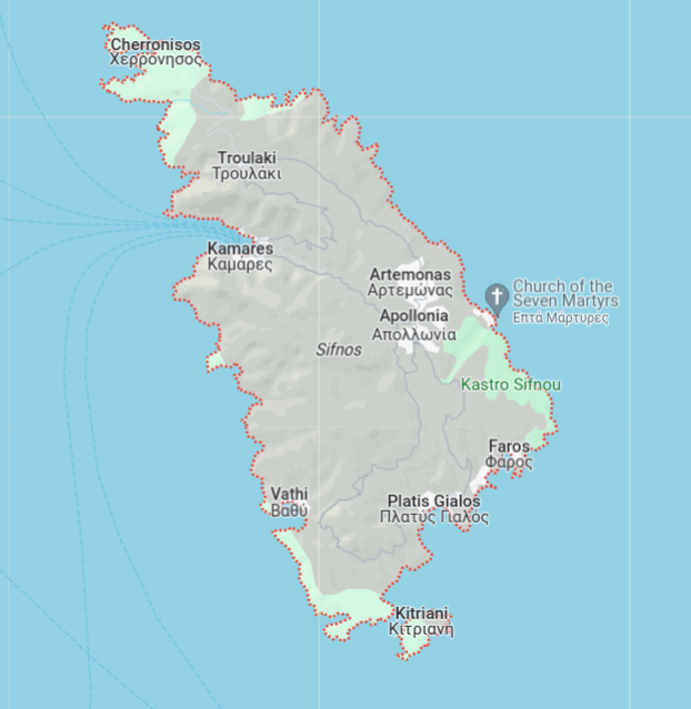 map of Island of Sifnos