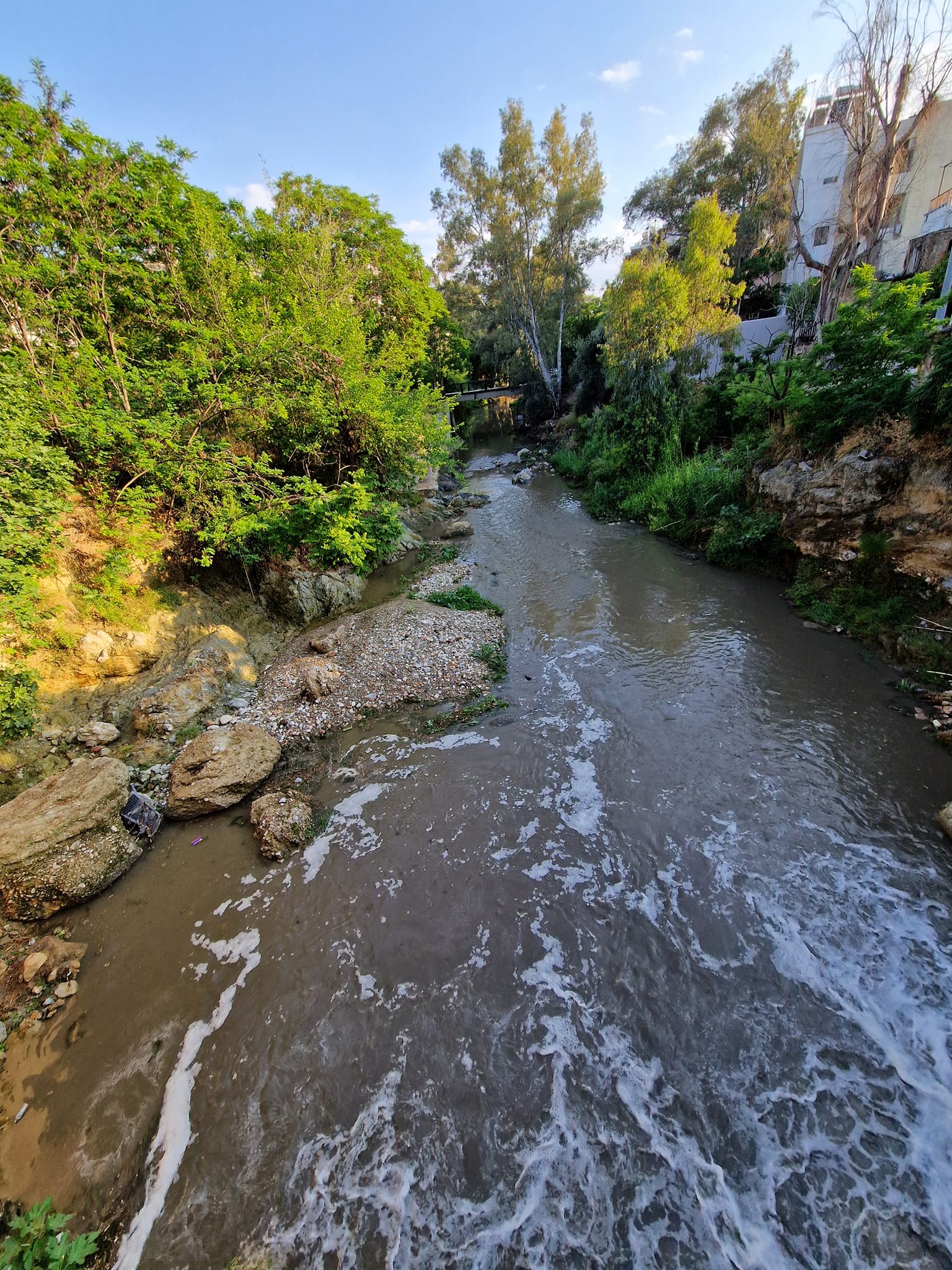 The stream Podoniftis in the heart of Atens