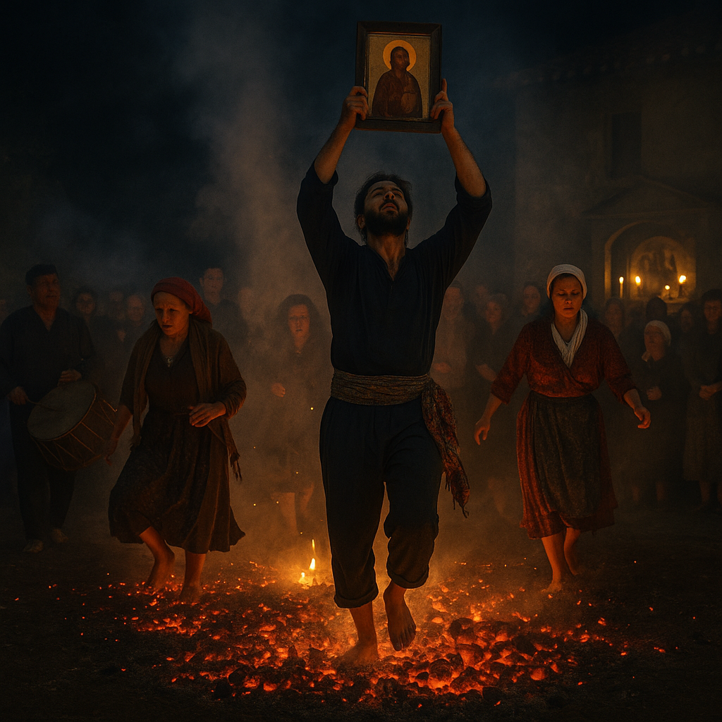 Grekiska seder och bruk: 21 maj, Anastenaria - glödvanding