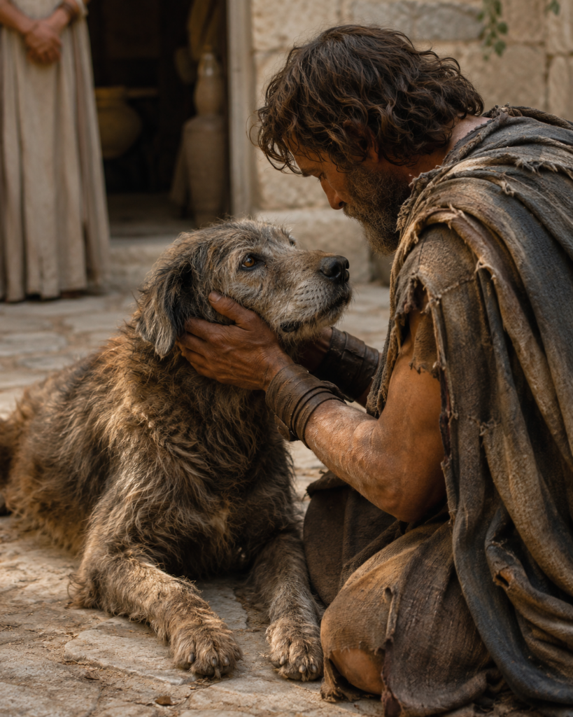 Hunden Argos, som väntat i 20 år på Odysseus